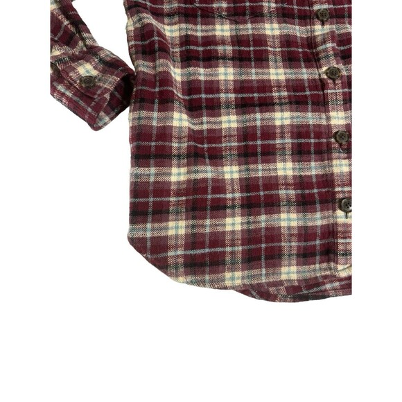 Madewell Flannel in Mahaska Burgundy Plaid Womens Button Up Shirt Pockets Small - Picture 11 of 16